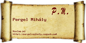Pergel Mihály névjegykártya
