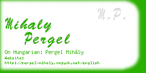 mihaly pergel business card